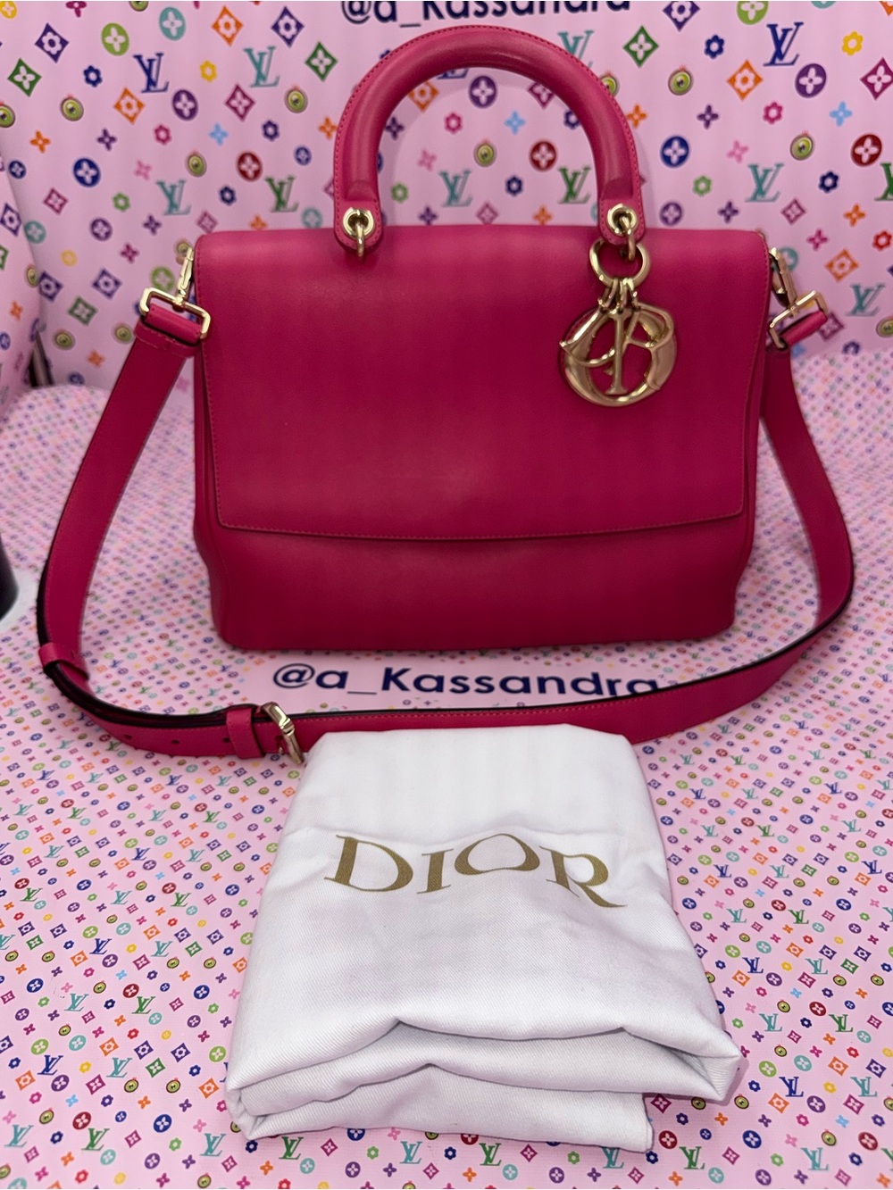 Christian Dior Diorissimo Flap Top Handle Satchel Bag - Picture 2 of 16